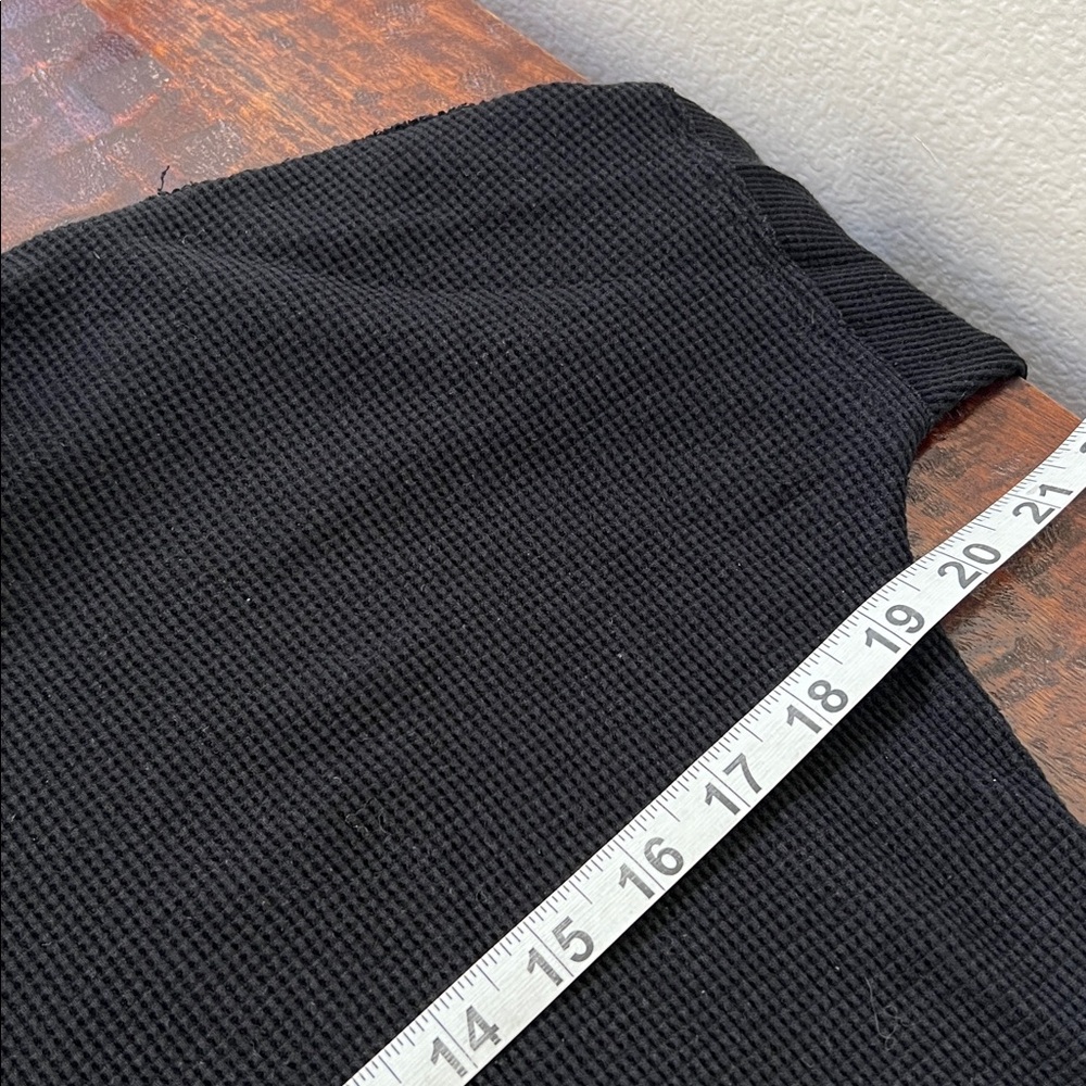 MAEVE Ainsley Waffle Knit Thermal Pullover Turtleneck Sweater Black Women's S - Picture 10 of 12